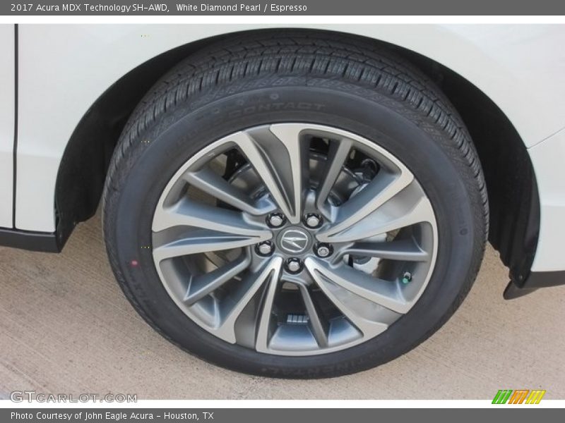 White Diamond Pearl / Espresso 2017 Acura MDX Technology SH-AWD