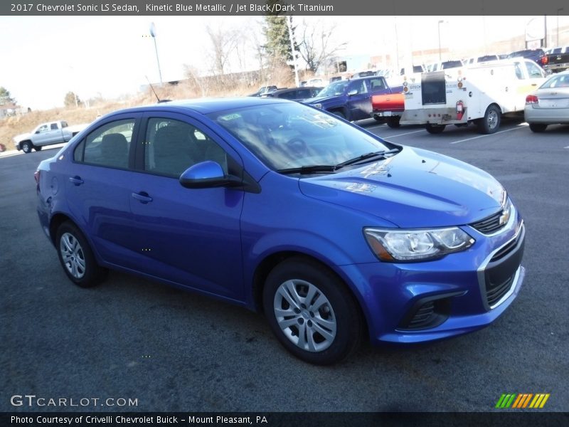 Kinetic Blue Metallic / Jet Black/Dark Titanium 2017 Chevrolet Sonic LS Sedan