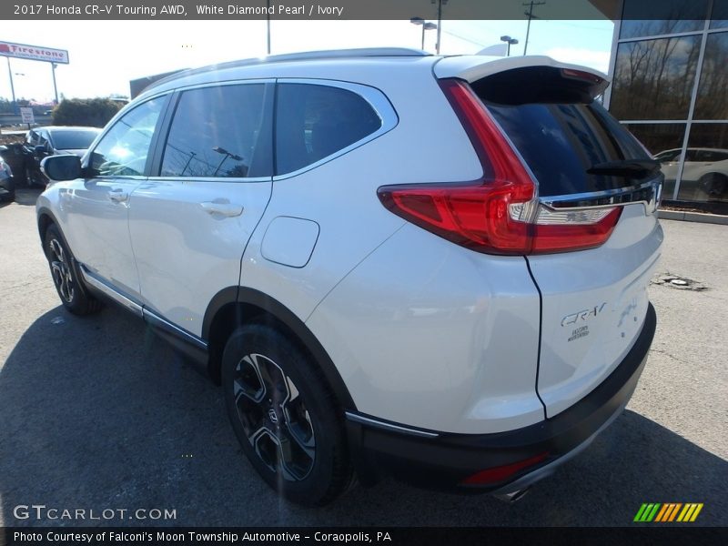 White Diamond Pearl / Ivory 2017 Honda CR-V Touring AWD