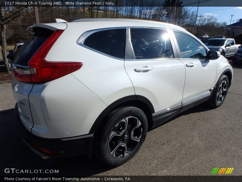 White Diamond Pearl / Ivory 2017 Honda CR-V Touring AWD