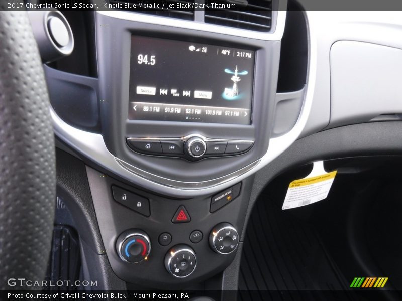 Kinetic Blue Metallic / Jet Black/Dark Titanium 2017 Chevrolet Sonic LS Sedan