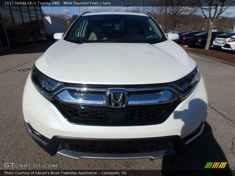 White Diamond Pearl / Ivory 2017 Honda CR-V Touring AWD