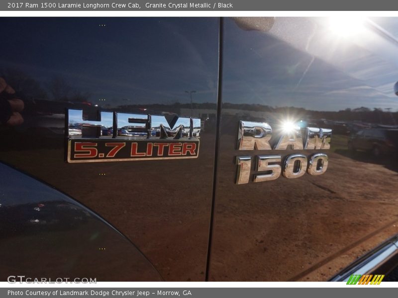 Granite Crystal Metallic / Black 2017 Ram 1500 Laramie Longhorn Crew Cab