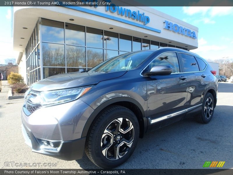 Modern Steel Metallic / Gray 2017 Honda CR-V Touring AWD