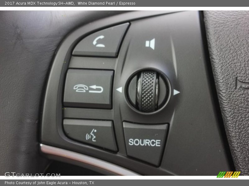 White Diamond Pearl / Espresso 2017 Acura MDX Technology SH-AWD