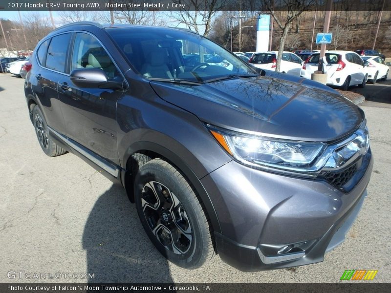 Modern Steel Metallic / Gray 2017 Honda CR-V Touring AWD