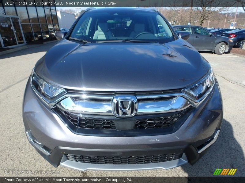 Modern Steel Metallic / Gray 2017 Honda CR-V Touring AWD