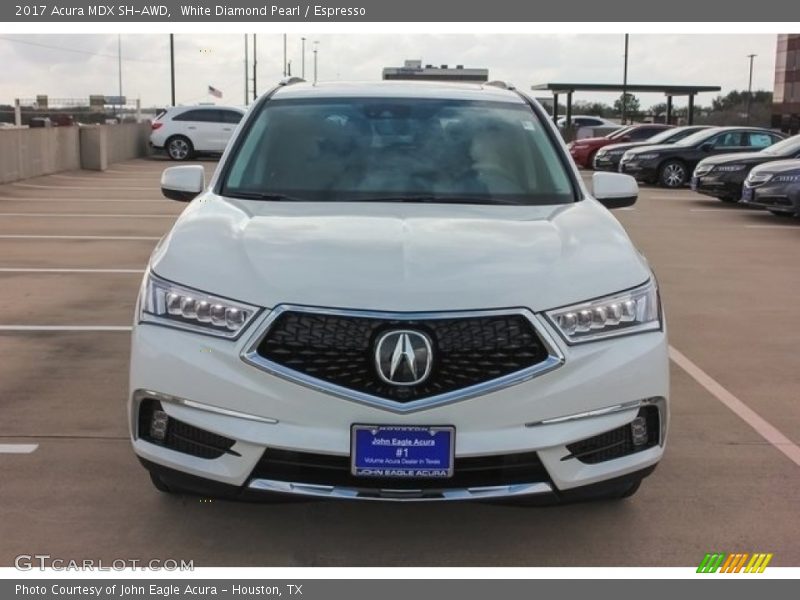 White Diamond Pearl / Espresso 2017 Acura MDX SH-AWD