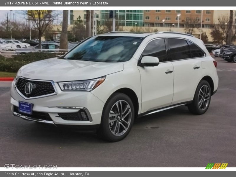 White Diamond Pearl / Espresso 2017 Acura MDX SH-AWD