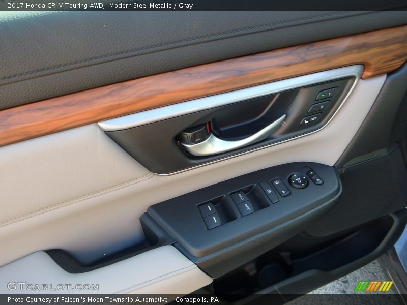 Modern Steel Metallic / Gray 2017 Honda CR-V Touring AWD