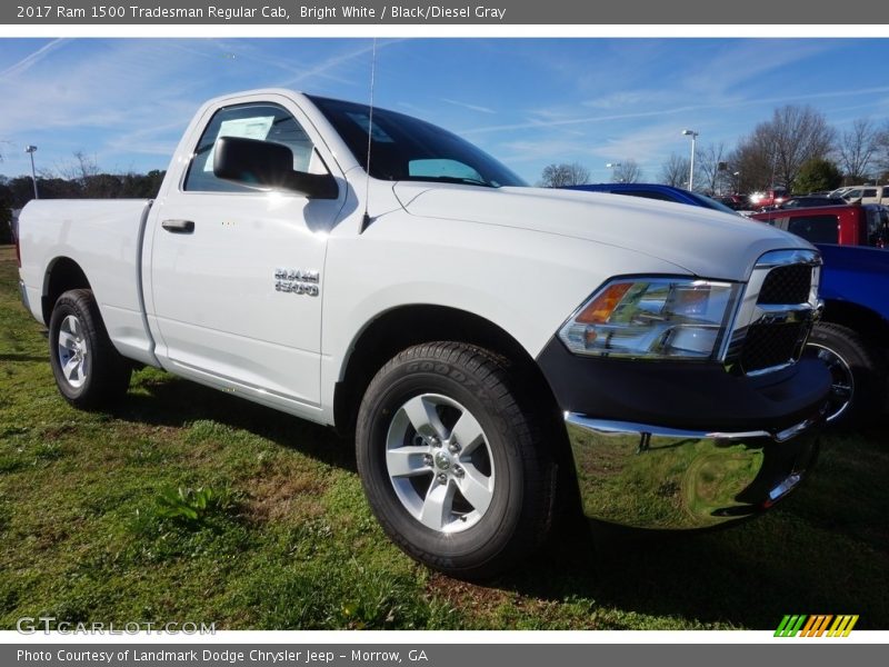 Bright White / Black/Diesel Gray 2017 Ram 1500 Tradesman Regular Cab