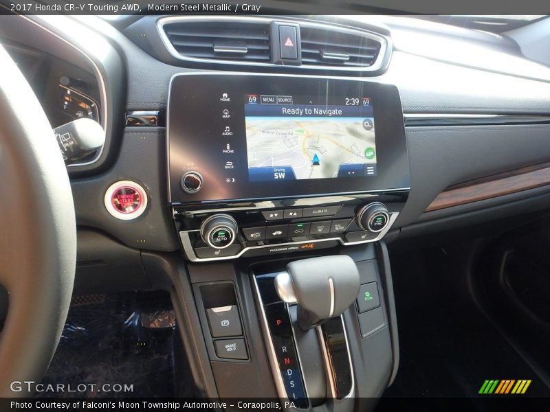 Modern Steel Metallic / Gray 2017 Honda CR-V Touring AWD