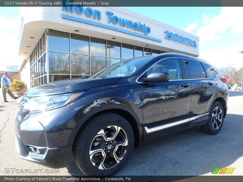 Gunmetal Metallic / Gray 2017 Honda CR-V Touring AWD