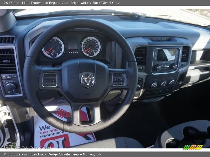 Bright White / Black/Diesel Gray 2017 Ram 1500 Tradesman Regular Cab