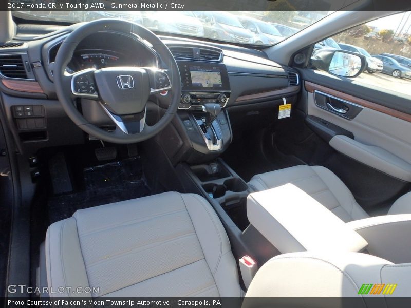 Gunmetal Metallic / Gray 2017 Honda CR-V Touring AWD