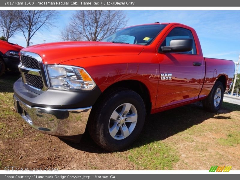 Flame Red / Black/Diesel Gray 2017 Ram 1500 Tradesman Regular Cab