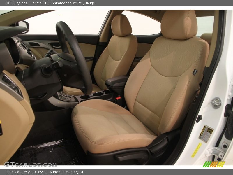 Shimmering White / Beige 2013 Hyundai Elantra GLS