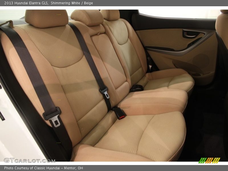 Shimmering White / Beige 2013 Hyundai Elantra GLS