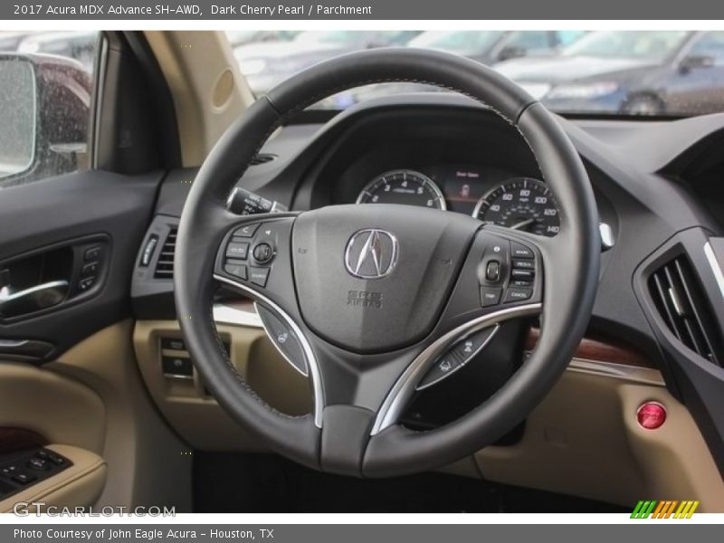Dark Cherry Pearl / Parchment 2017 Acura MDX Advance SH-AWD