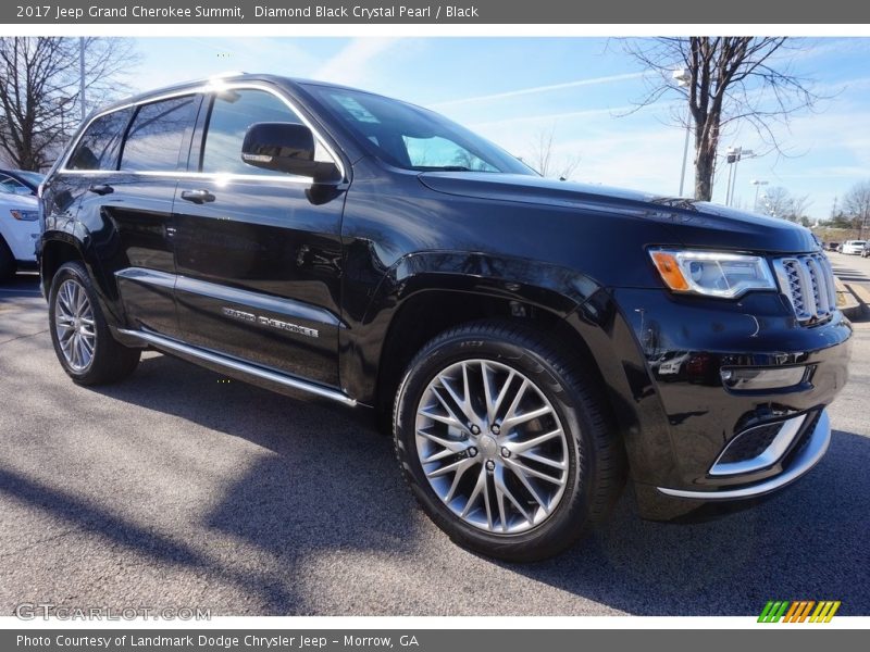Diamond Black Crystal Pearl / Black 2017 Jeep Grand Cherokee Summit