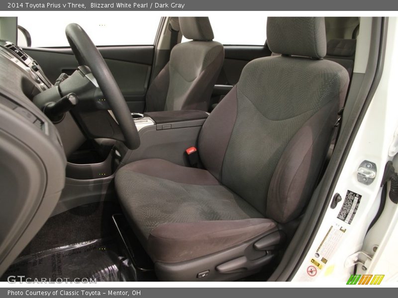 Blizzard White Pearl / Dark Gray 2014 Toyota Prius v Three