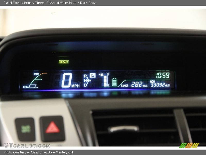 Blizzard White Pearl / Dark Gray 2014 Toyota Prius v Three