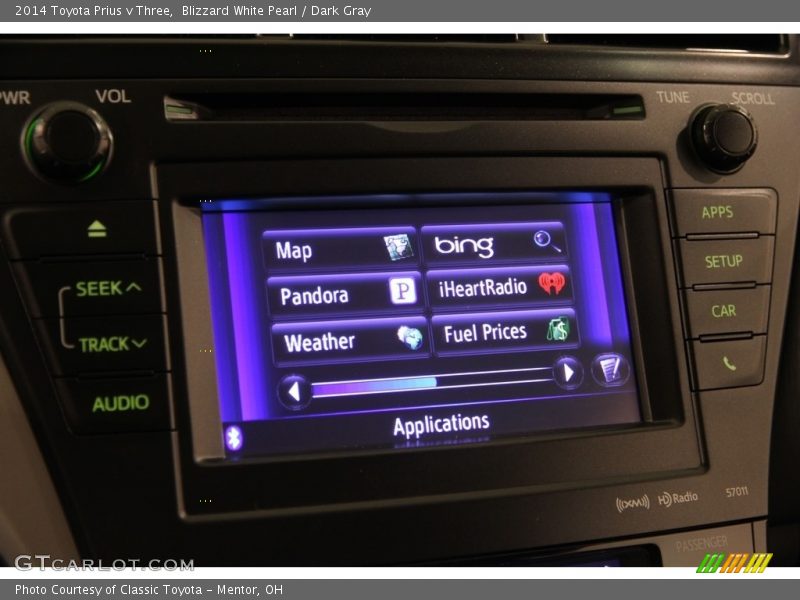 Blizzard White Pearl / Dark Gray 2014 Toyota Prius v Three