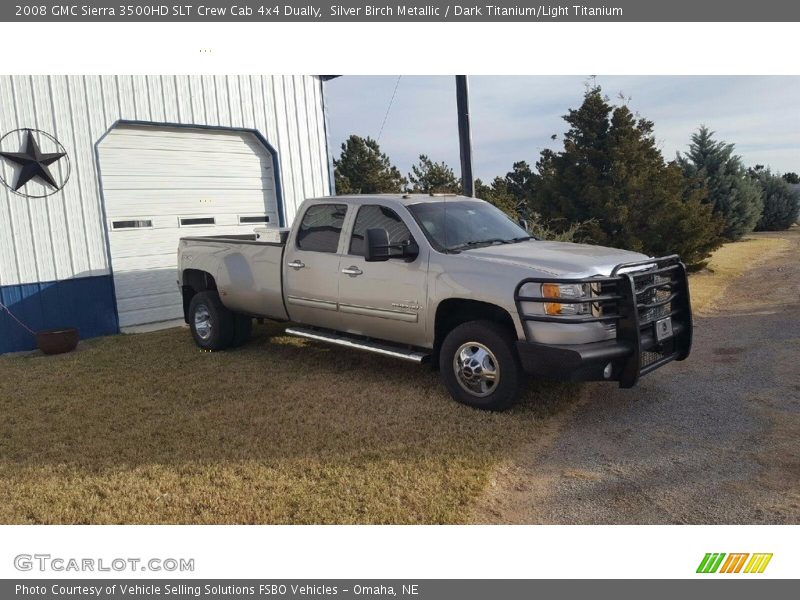 Silver Birch Metallic / Dark Titanium/Light Titanium 2008 GMC Sierra 3500HD SLT Crew Cab 4x4 Dually