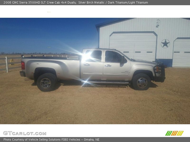 Silver Birch Metallic / Dark Titanium/Light Titanium 2008 GMC Sierra 3500HD SLT Crew Cab 4x4 Dually