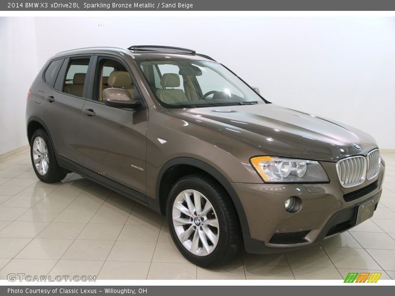 Sparkling Bronze Metallic / Sand Beige 2014 BMW X3 xDrive28i