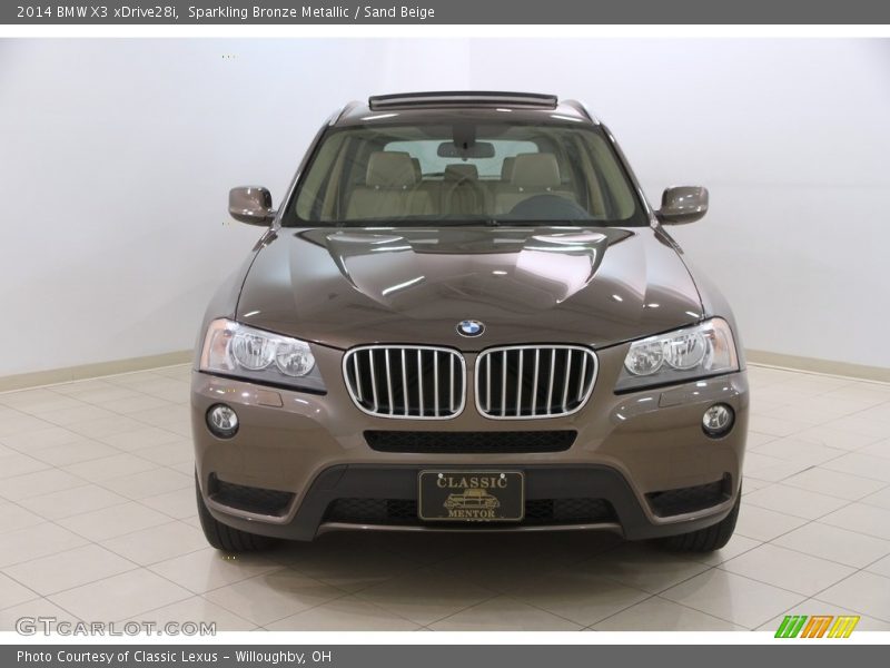 Sparkling Bronze Metallic / Sand Beige 2014 BMW X3 xDrive28i