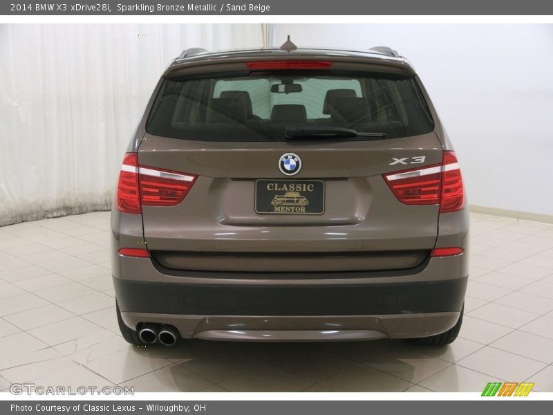 Sparkling Bronze Metallic / Sand Beige 2014 BMW X3 xDrive28i