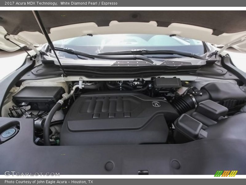 White Diamond Pearl / Espresso 2017 Acura MDX Technology