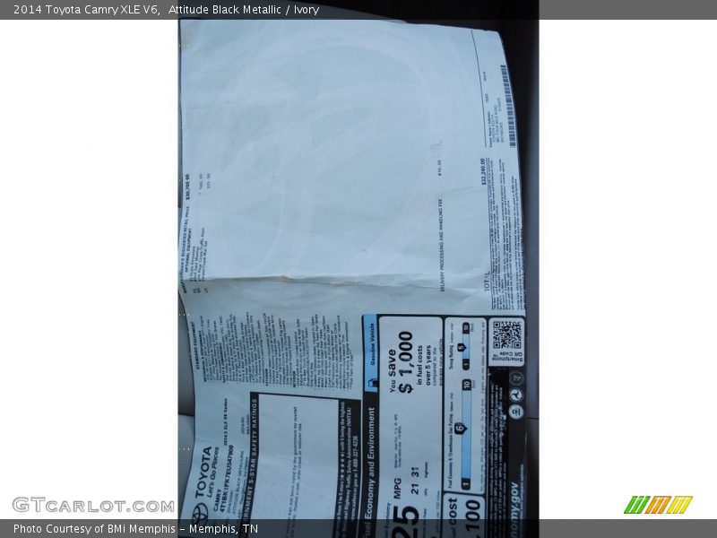 Attitude Black Metallic / Ivory 2014 Toyota Camry XLE V6