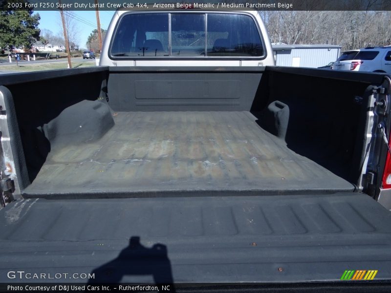 Arizona Beige Metallic / Medium Parchment Beige 2003 Ford F250 Super Duty Lariat Crew Cab 4x4
