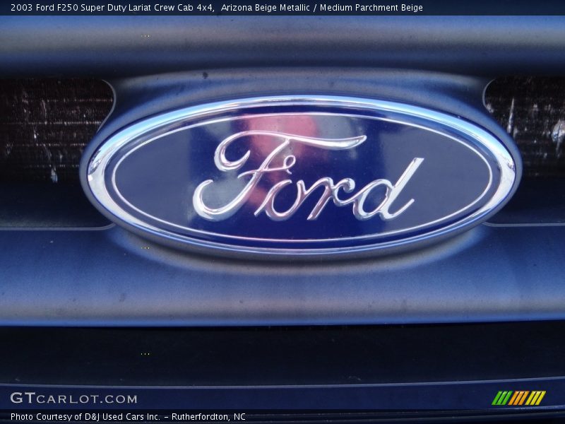Arizona Beige Metallic / Medium Parchment Beige 2003 Ford F250 Super Duty Lariat Crew Cab 4x4