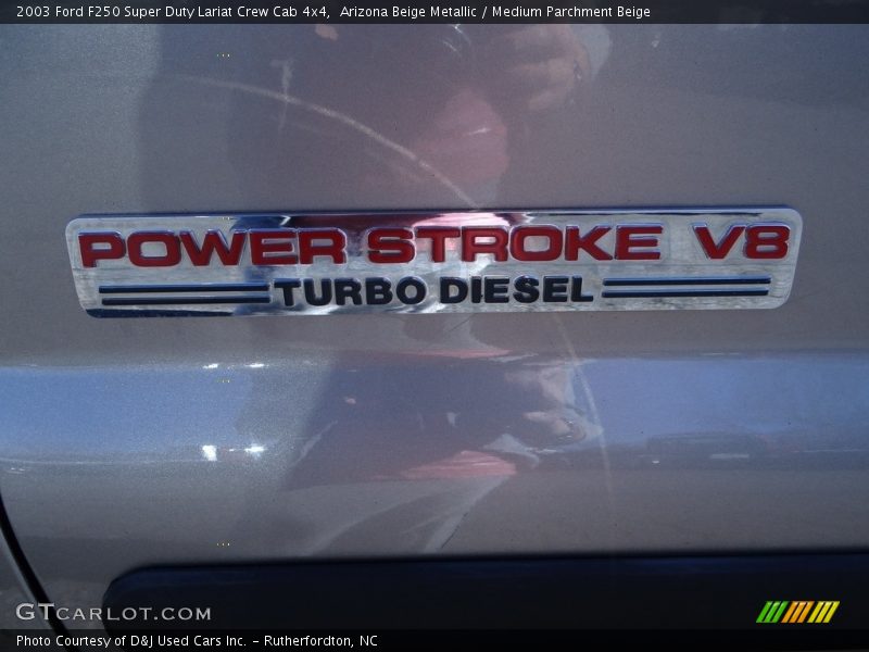 Arizona Beige Metallic / Medium Parchment Beige 2003 Ford F250 Super Duty Lariat Crew Cab 4x4