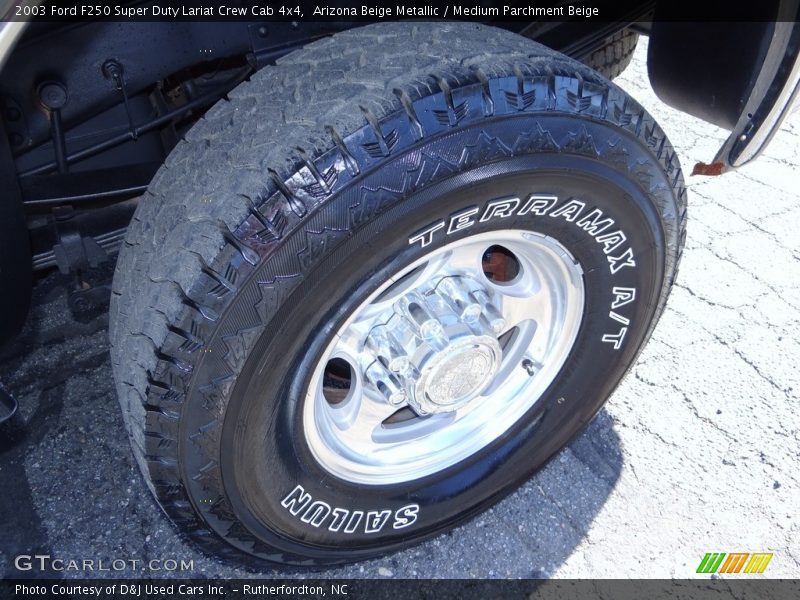 Arizona Beige Metallic / Medium Parchment Beige 2003 Ford F250 Super Duty Lariat Crew Cab 4x4