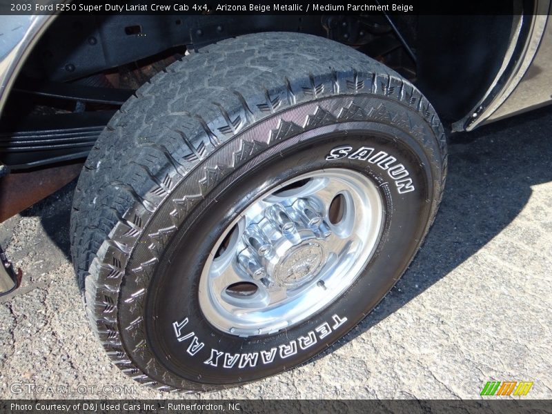 Arizona Beige Metallic / Medium Parchment Beige 2003 Ford F250 Super Duty Lariat Crew Cab 4x4