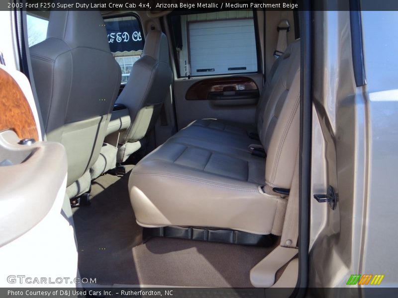 Arizona Beige Metallic / Medium Parchment Beige 2003 Ford F250 Super Duty Lariat Crew Cab 4x4