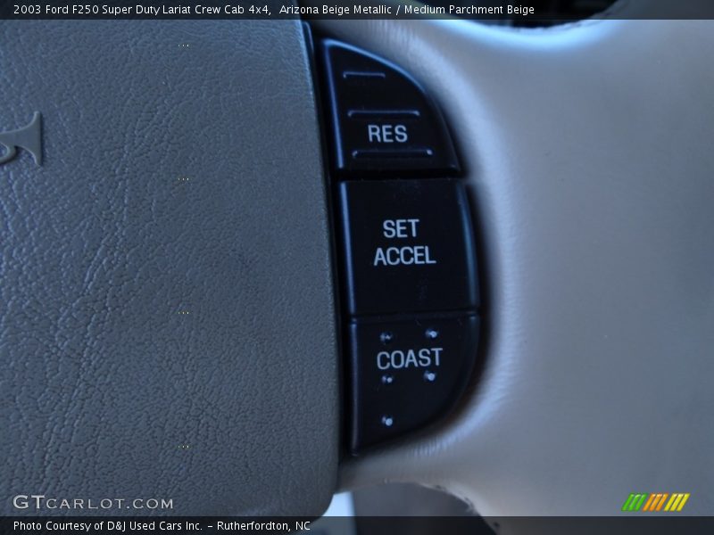 Arizona Beige Metallic / Medium Parchment Beige 2003 Ford F250 Super Duty Lariat Crew Cab 4x4