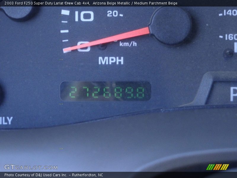 Arizona Beige Metallic / Medium Parchment Beige 2003 Ford F250 Super Duty Lariat Crew Cab 4x4