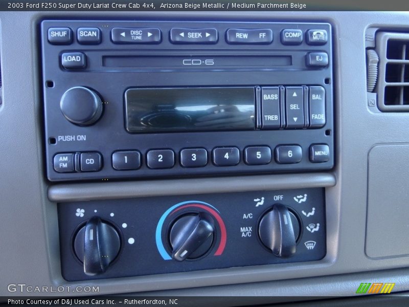 Arizona Beige Metallic / Medium Parchment Beige 2003 Ford F250 Super Duty Lariat Crew Cab 4x4