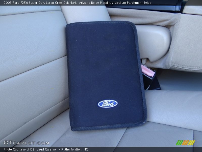 Arizona Beige Metallic / Medium Parchment Beige 2003 Ford F250 Super Duty Lariat Crew Cab 4x4