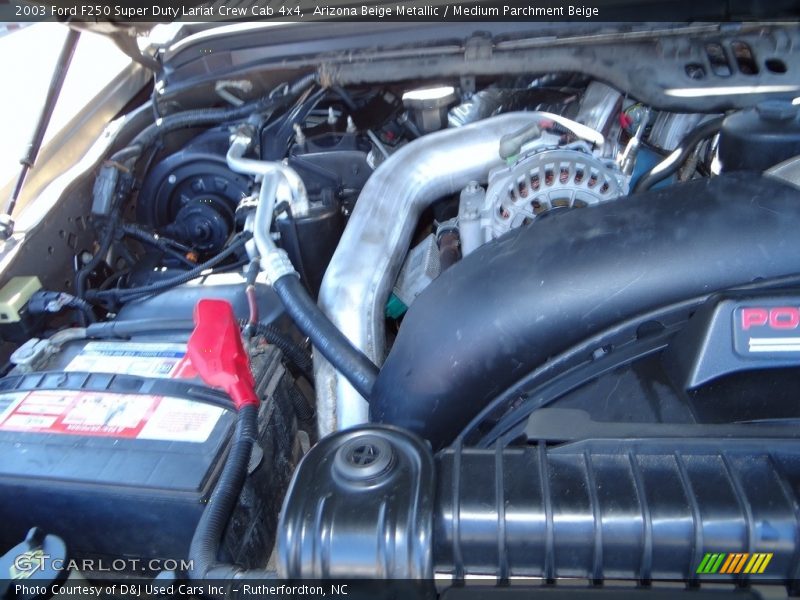 Arizona Beige Metallic / Medium Parchment Beige 2003 Ford F250 Super Duty Lariat Crew Cab 4x4
