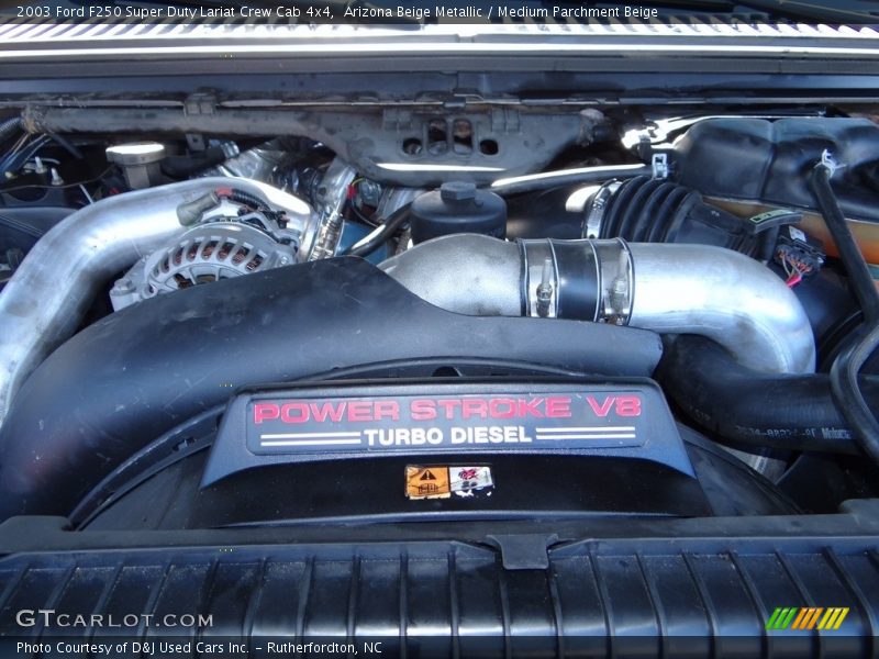 Arizona Beige Metallic / Medium Parchment Beige 2003 Ford F250 Super Duty Lariat Crew Cab 4x4
