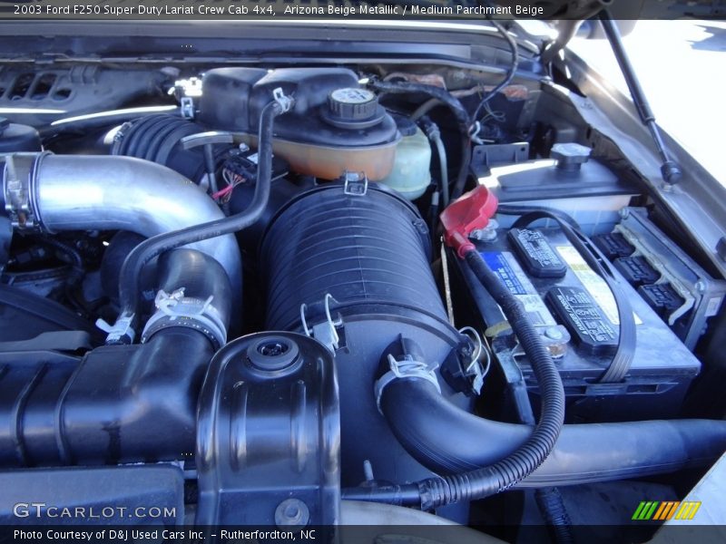 Arizona Beige Metallic / Medium Parchment Beige 2003 Ford F250 Super Duty Lariat Crew Cab 4x4
