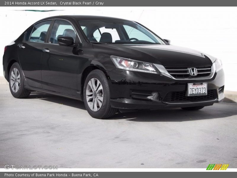 Crystal Black Pearl / Gray 2014 Honda Accord LX Sedan