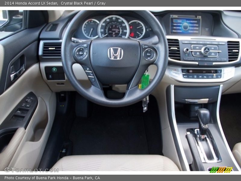 Crystal Black Pearl / Gray 2014 Honda Accord LX Sedan