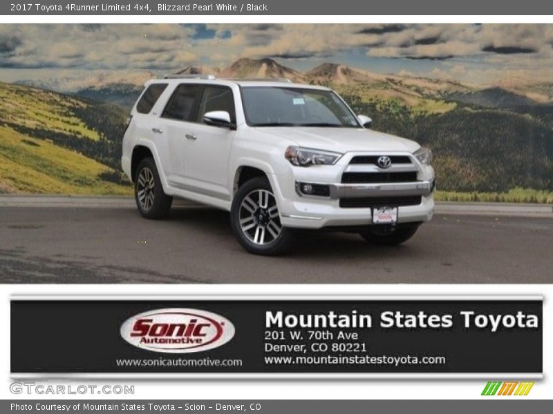 Blizzard Pearl White / Black 2017 Toyota 4Runner Limited 4x4